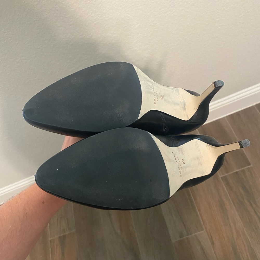 Worn 1x wide calf tall black boots with heel - Picture 6 of 6